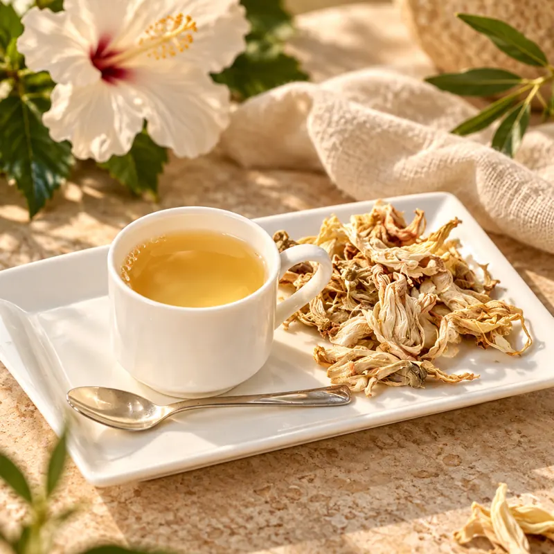 Fleurs d'Hibiscus Blanc